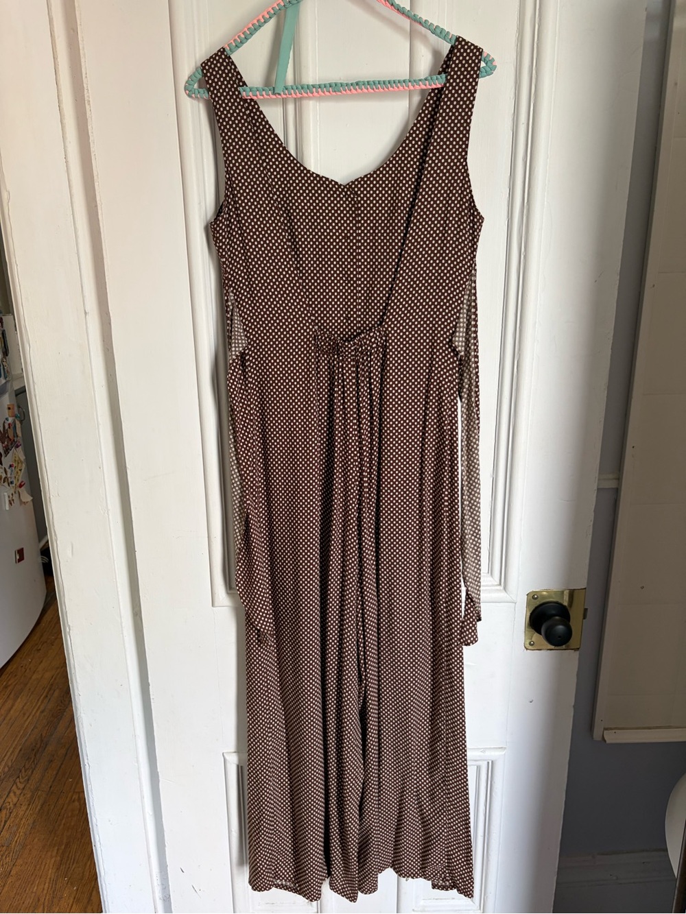 Vintage Brown Polka Dot Jumpsuit - Picture 4 of 10